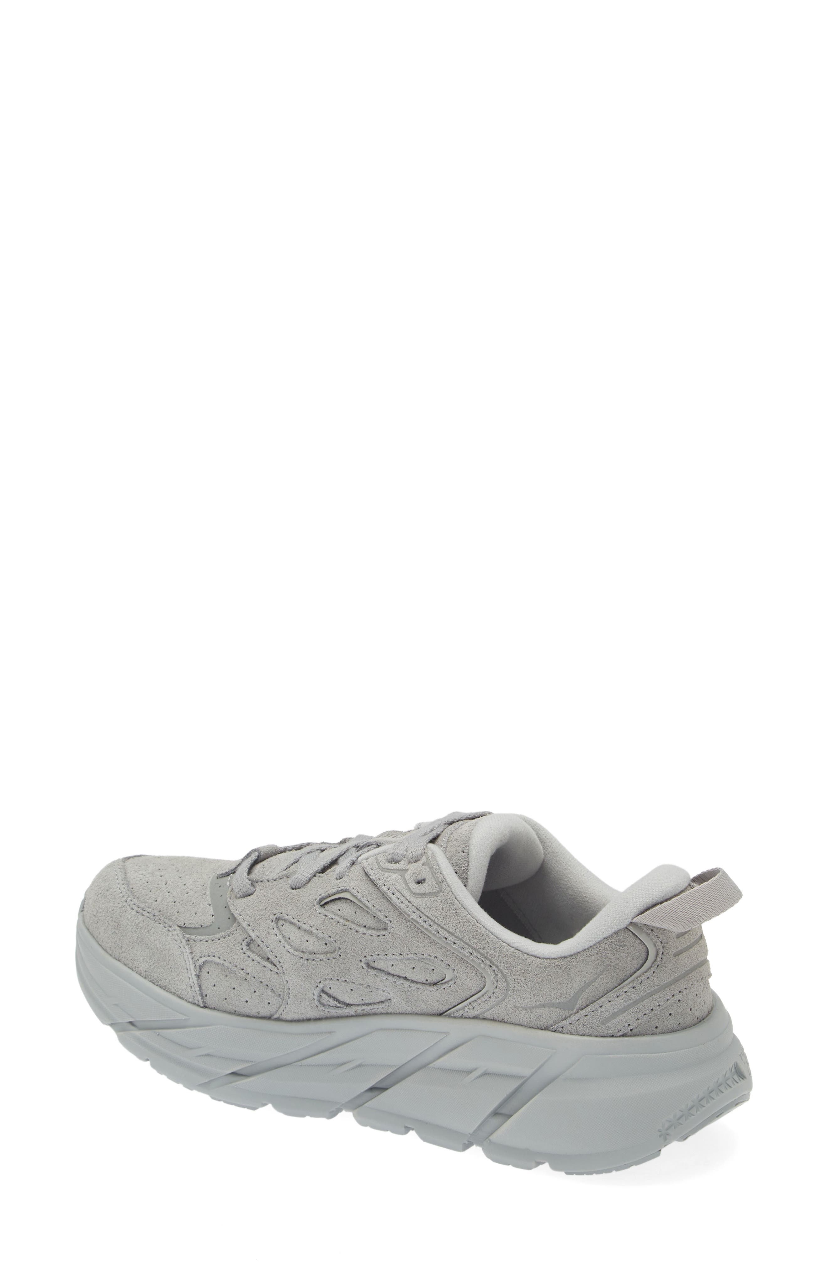 HOKA Gender Inclusive Clifton L Suede Sneaker in Limestone /Limestone at Nordstrom - 2