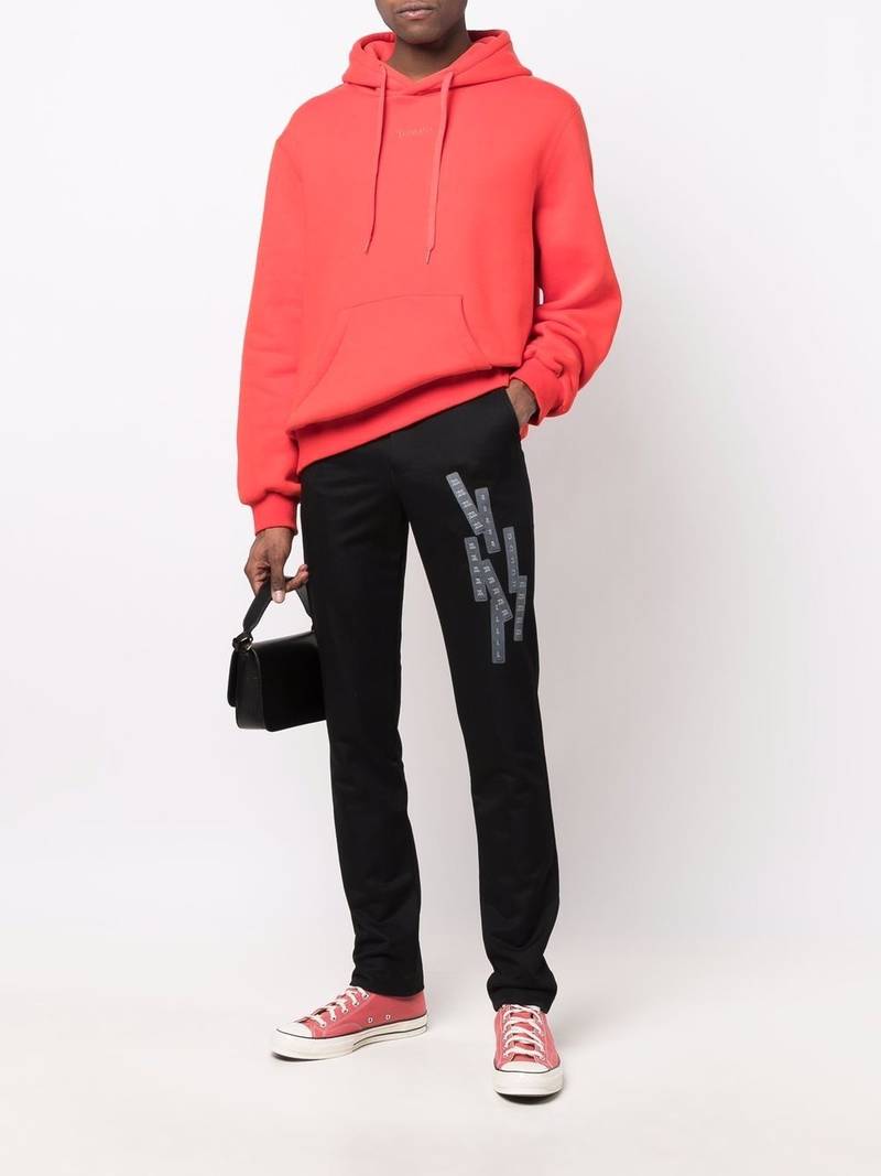 doublet label-print straight-leg trousers outlook