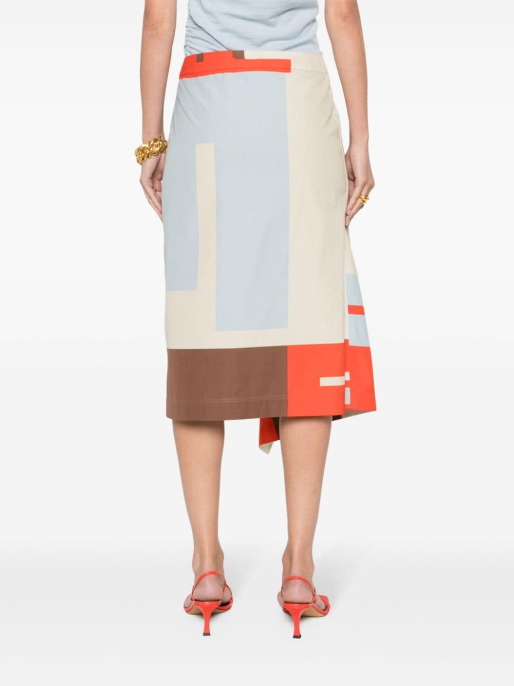 colour-block midi skirt - 4