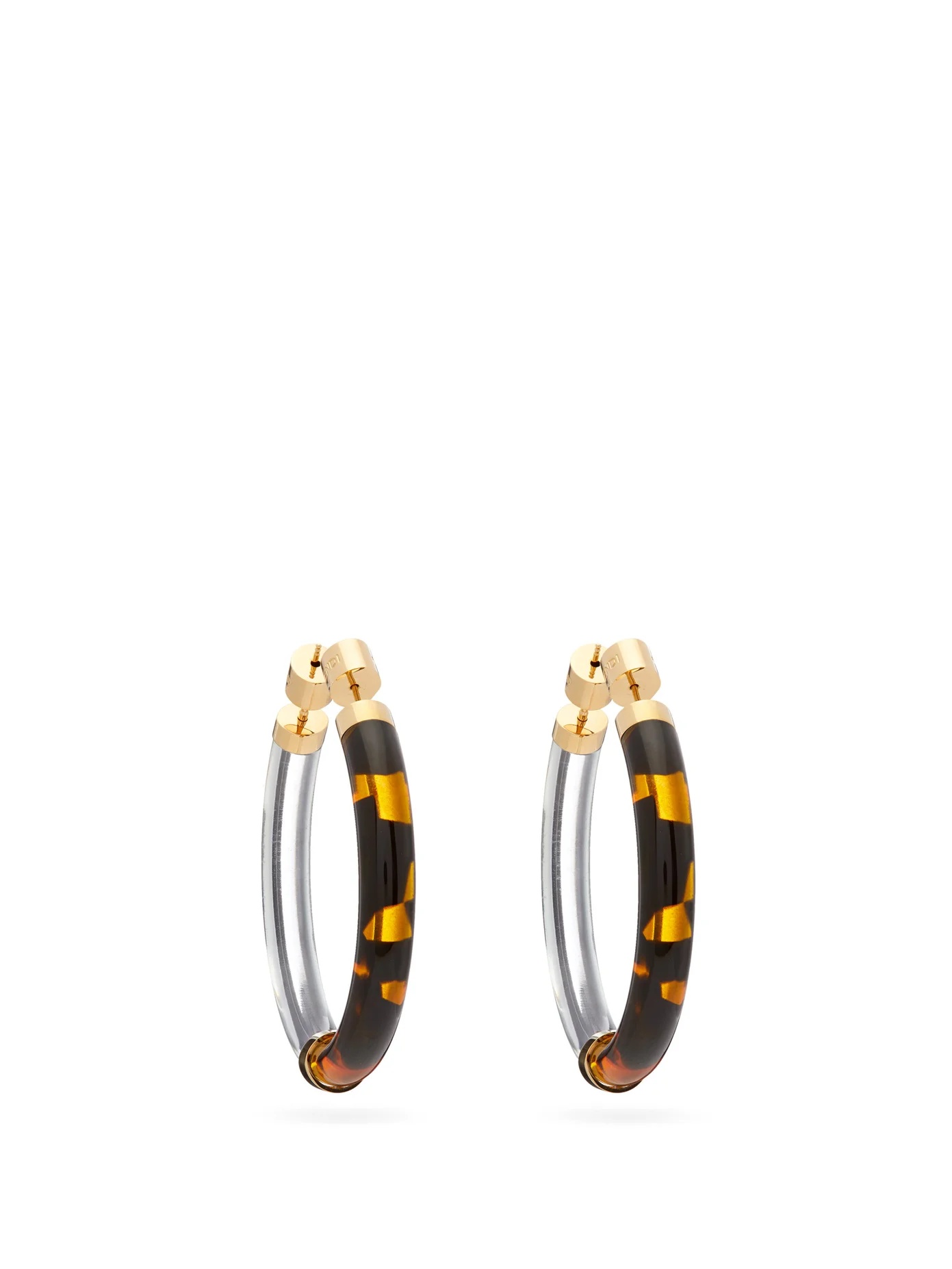 Tortoiseshell-acetate hoop earrings - 1