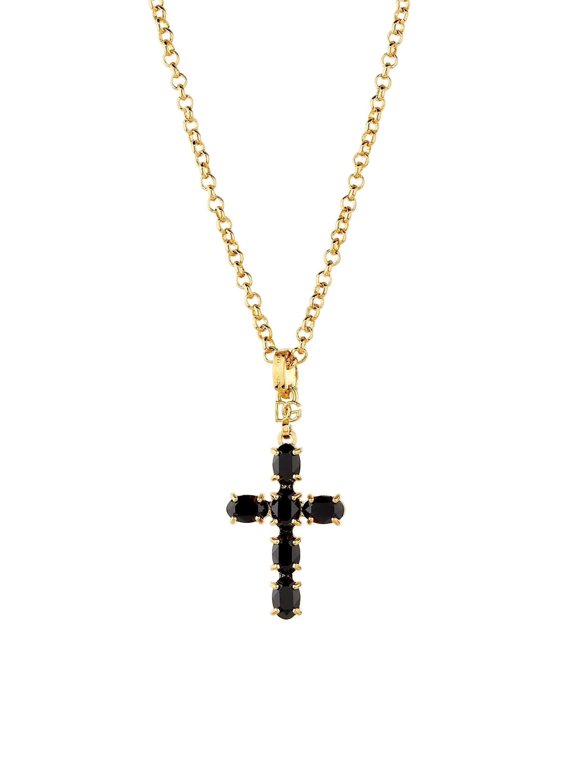Women's Goldtone & Glass Crystal Cross Pendant Necklace - Yellow Gold - 1