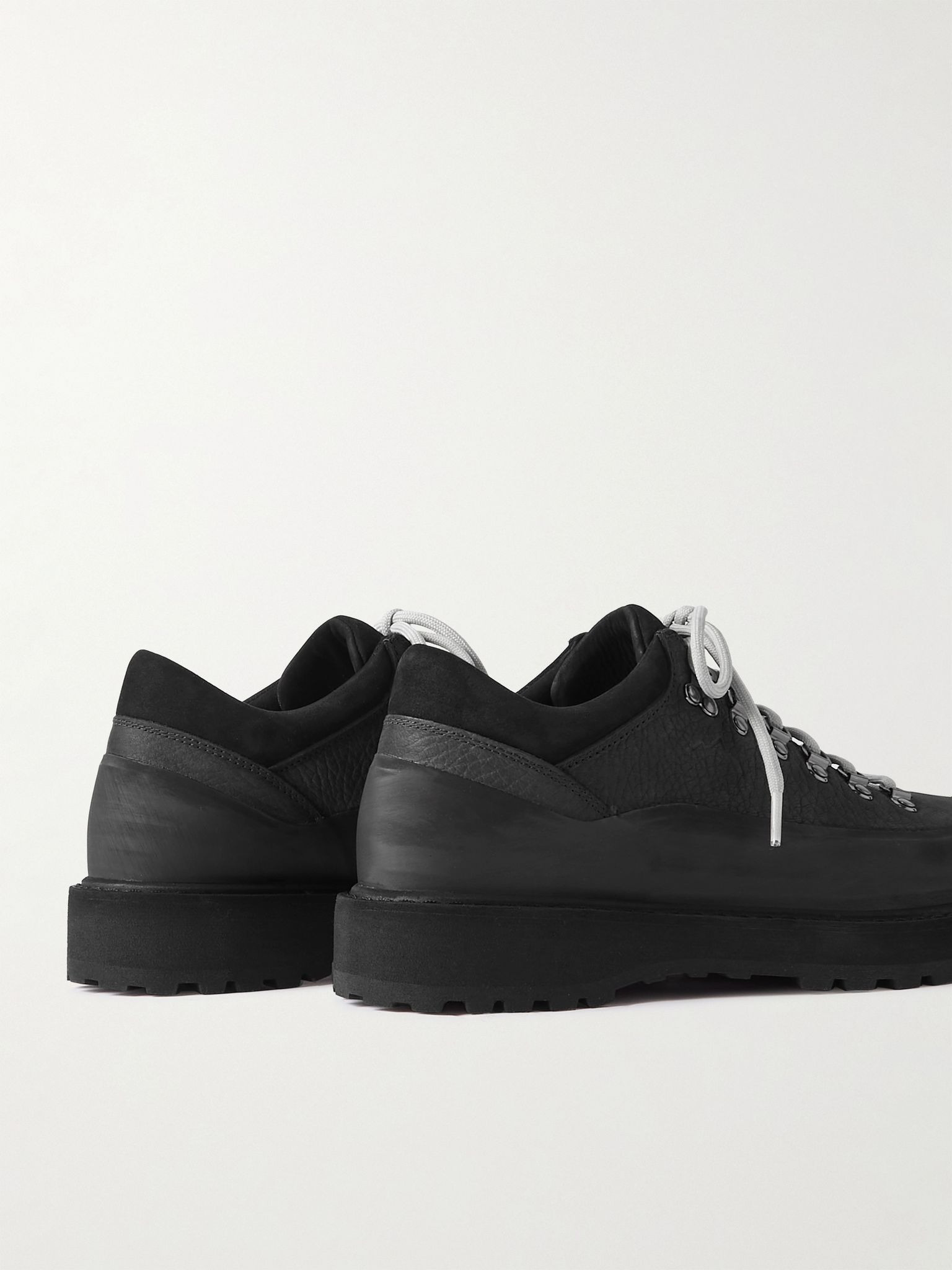 Cornaro Gomma Rubber and Suede-Trimmed Full Grain-Leather Sneakers Black - 5