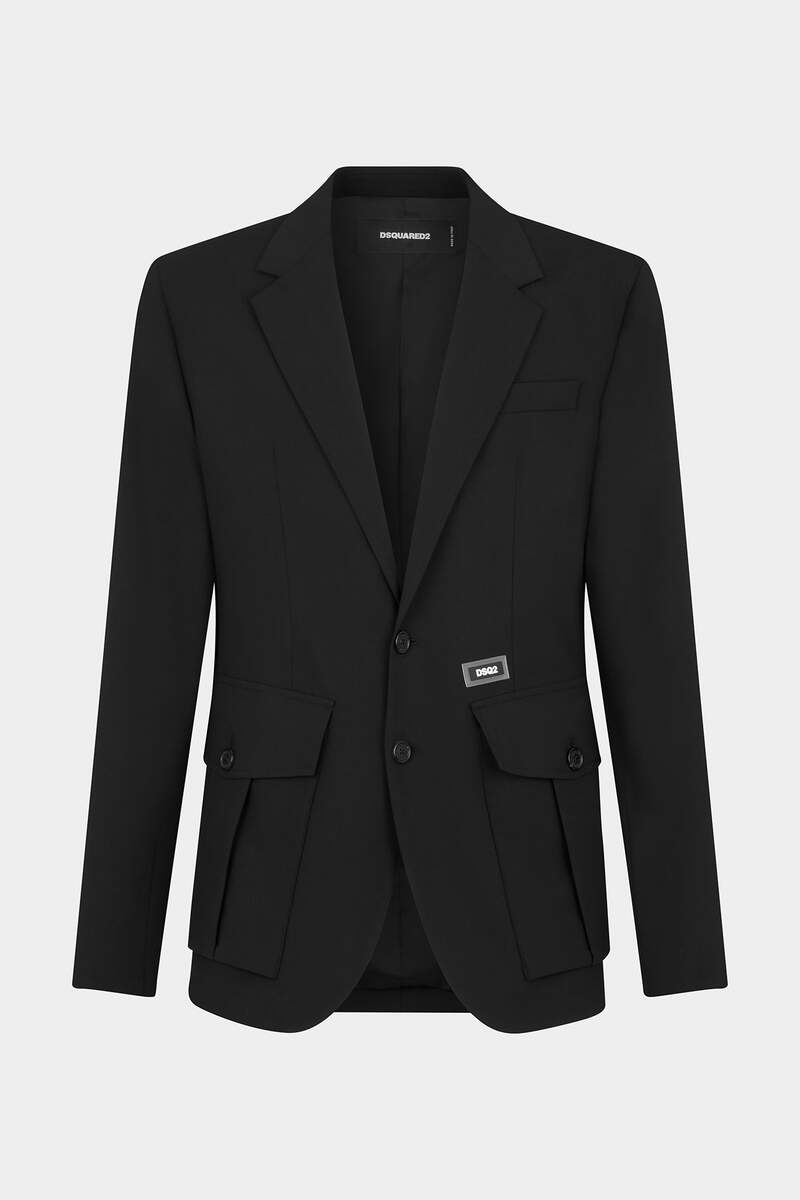 BLACK UTILITY BLAZER - 1