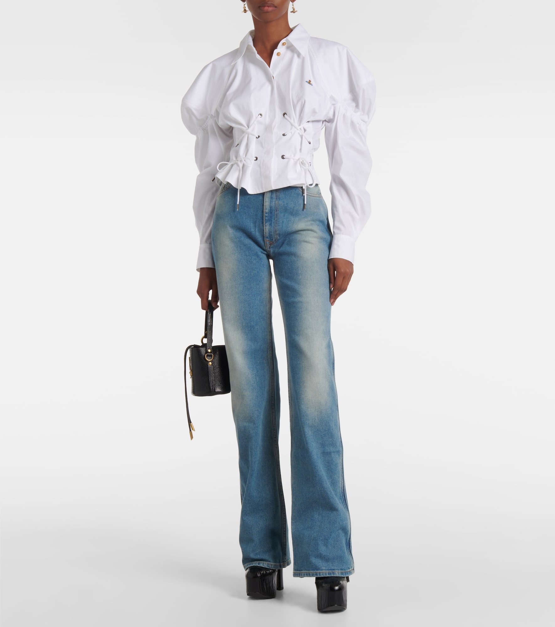 W Ray 5 Pocket mid-rise flared jeans - 2