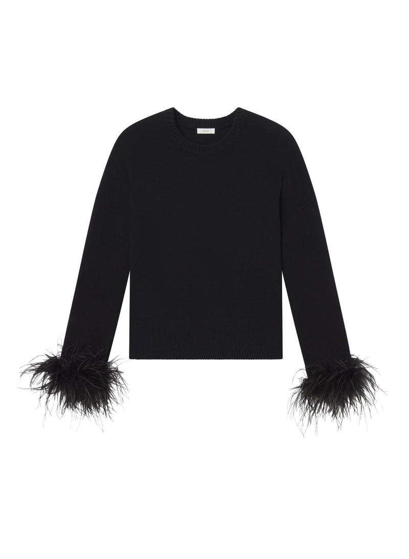 Wilda Feather Trimmed Sweater 1