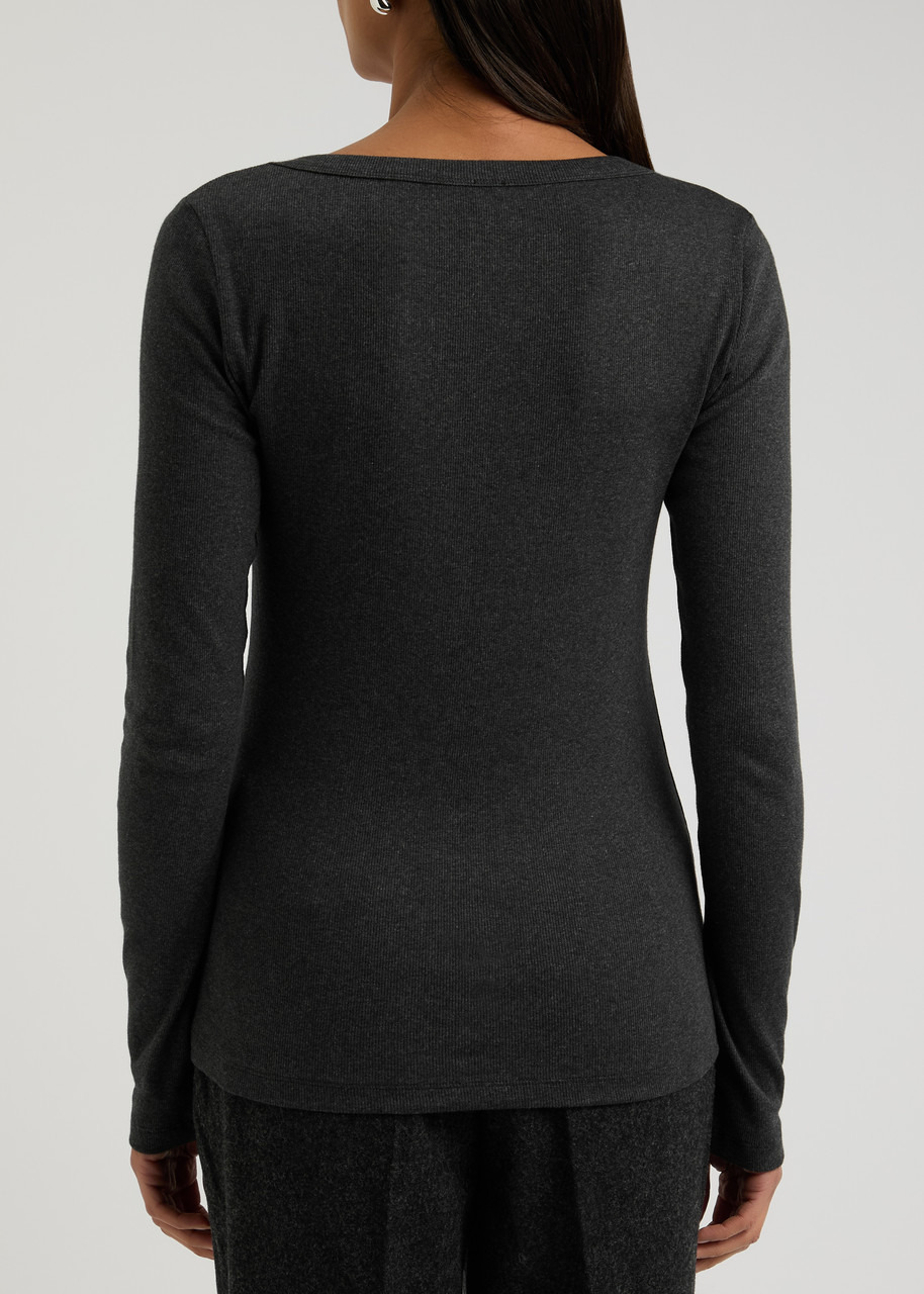 Toteme Ribbed Stretch-cotton top - 3