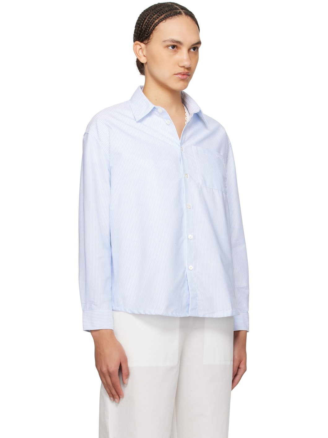 Blue Boyfriend Shirt - 2