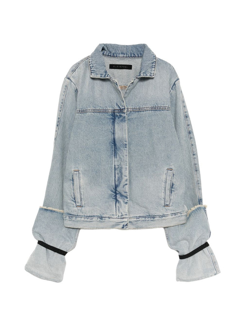 folded-sleeve denim jacket 1