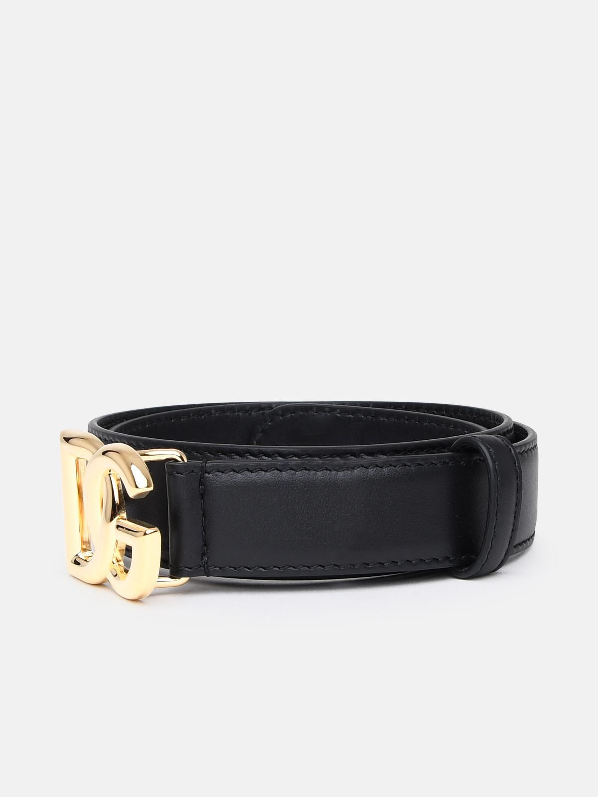 DG BLACK LEATHER BELT - 2