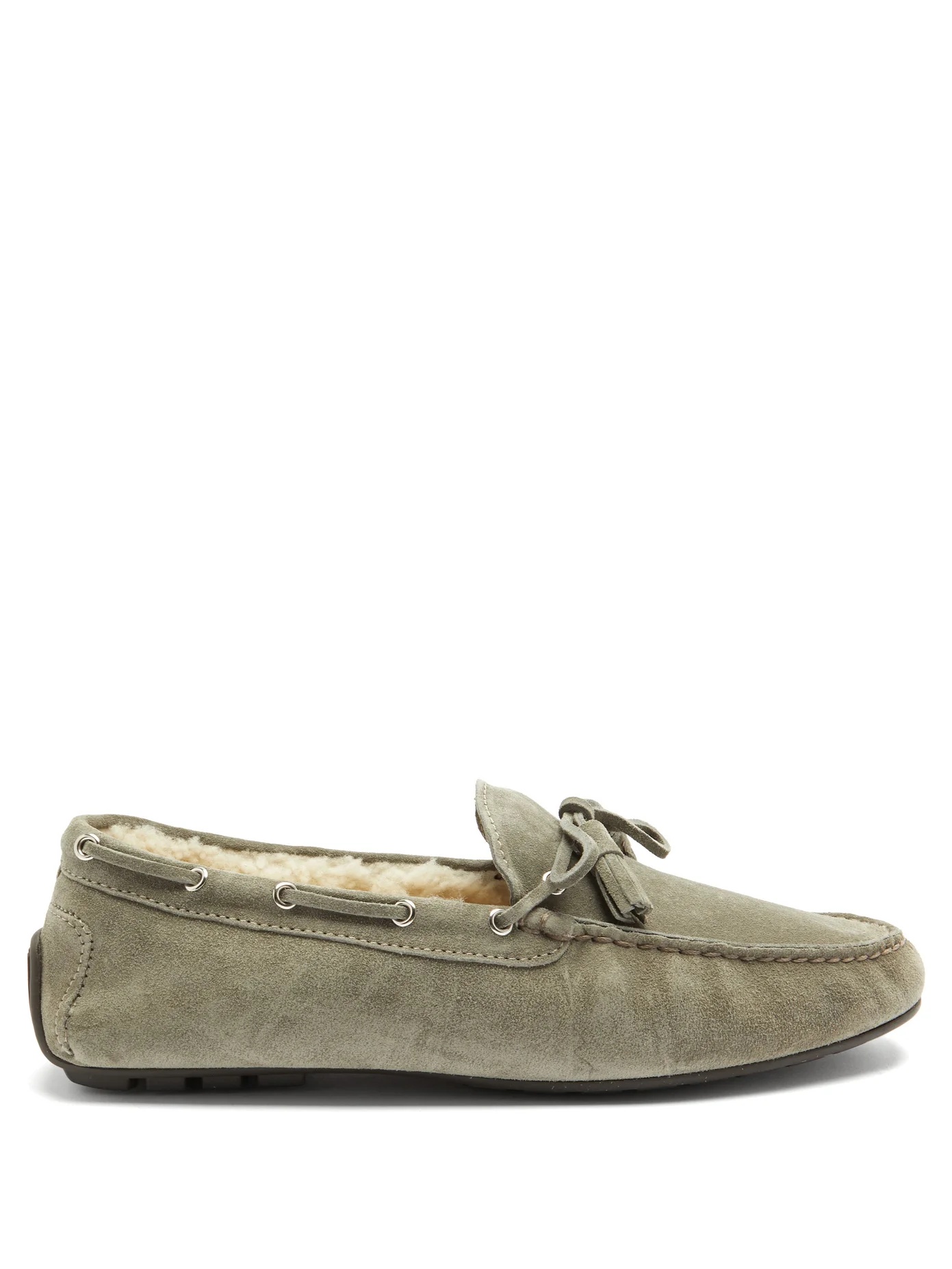 Harold shearling-lined suede slippers - 1