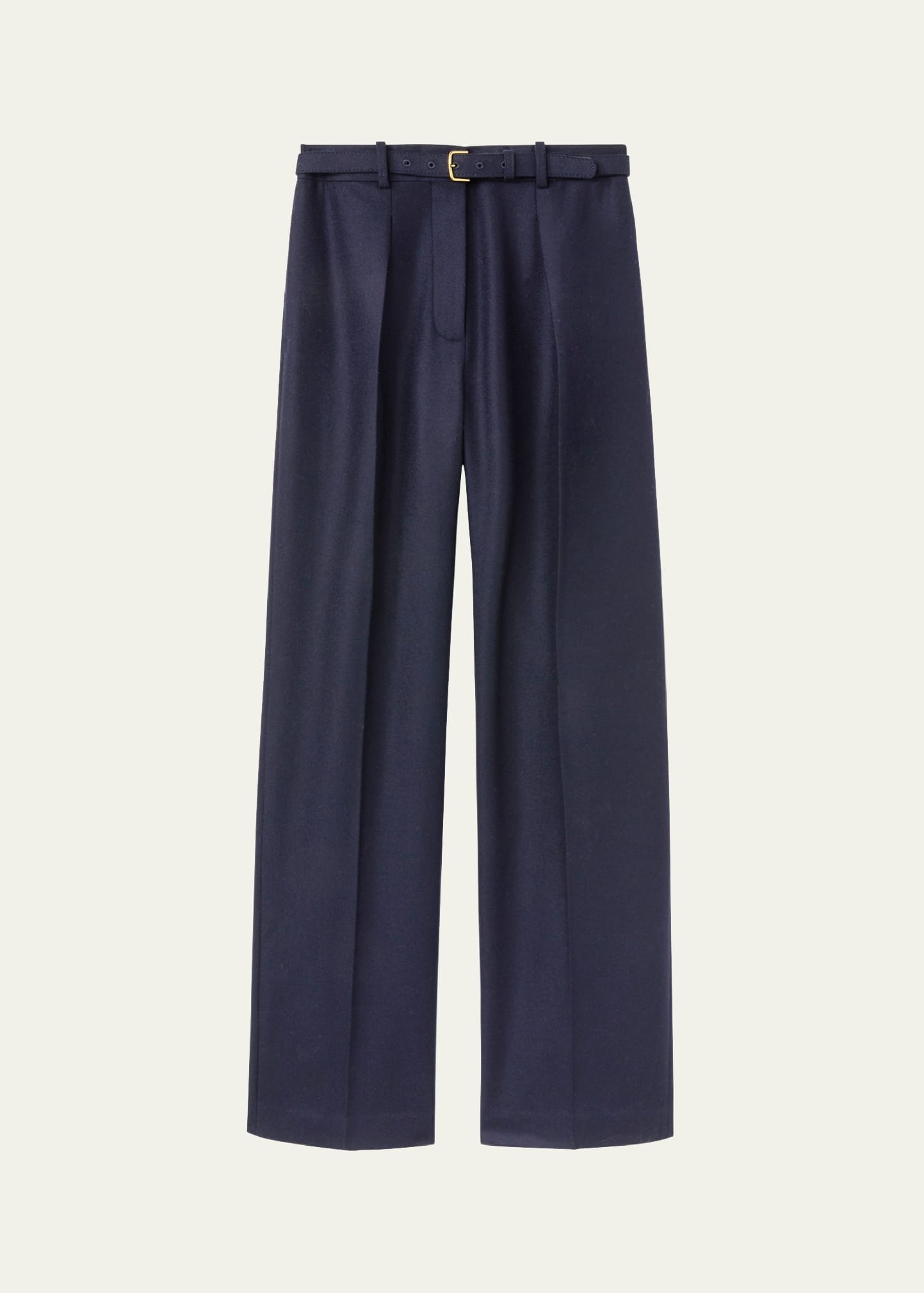 Edward Pintuck Belted Wool Cashmere Trousers - 1