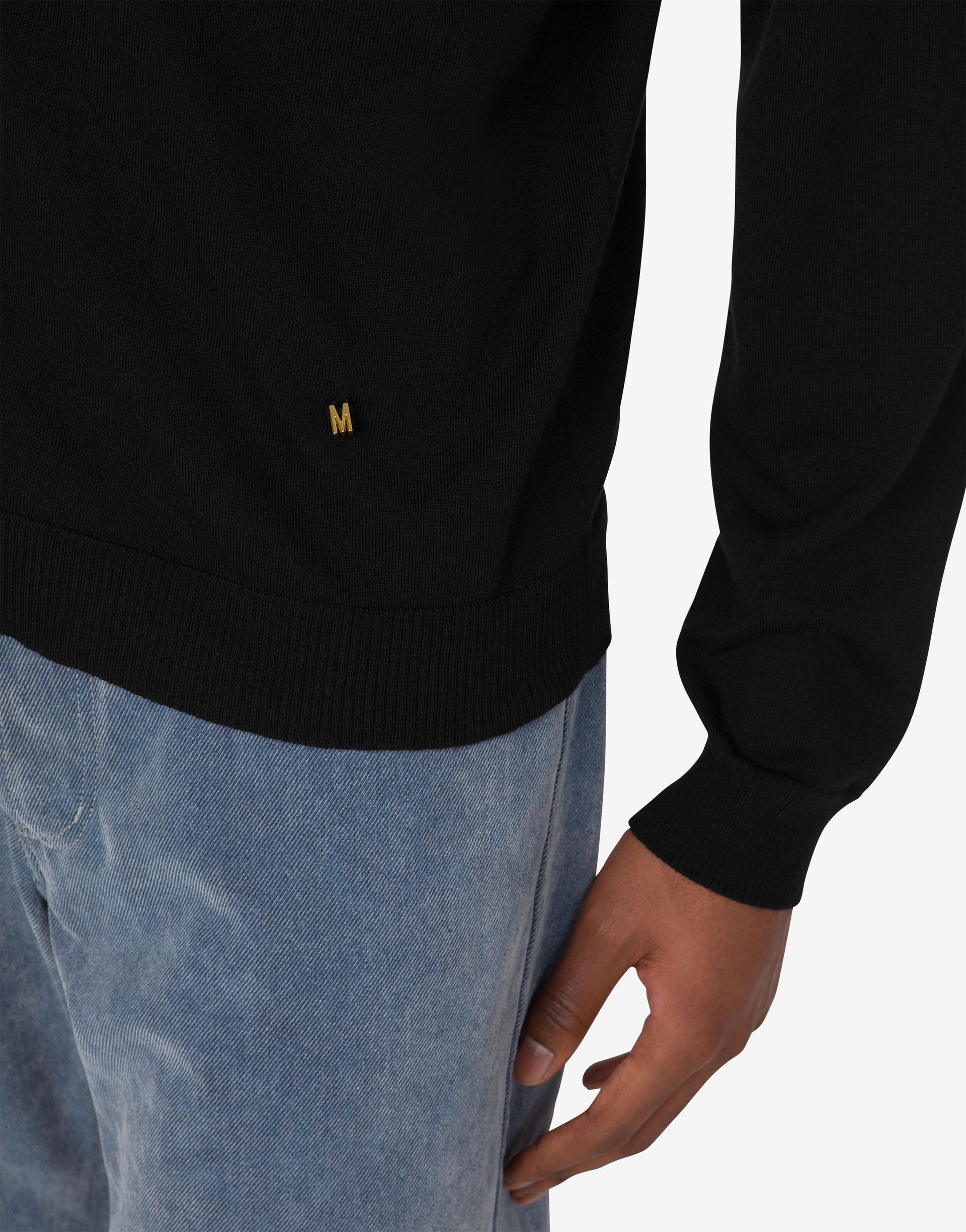 WOOL BLEND TURTLENECK SWEATER GOLDEN M - 4