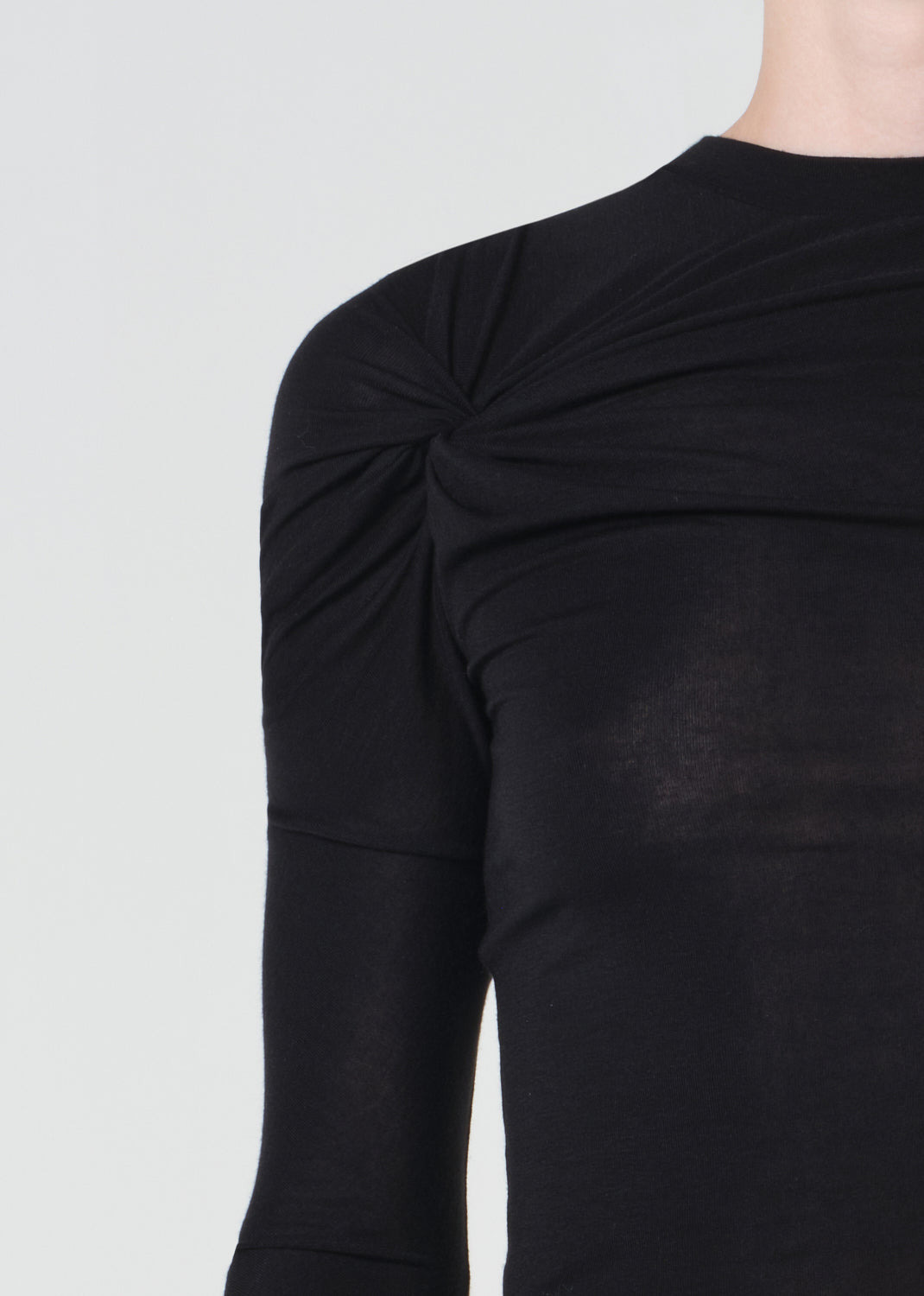 LISSA LONG SLEEVE TEE IN BLACK - 5