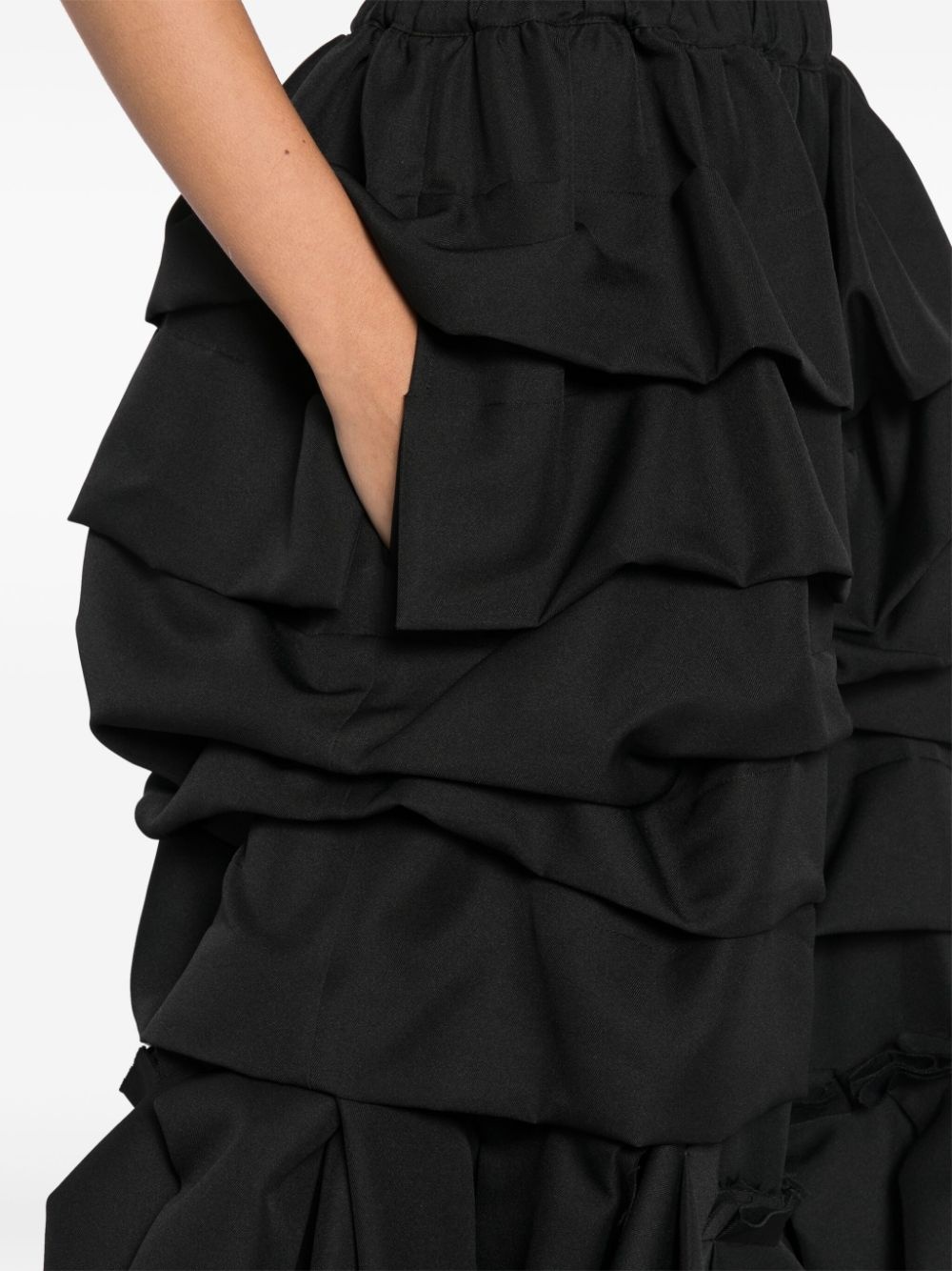 ruffled tiered midi skirt - 5