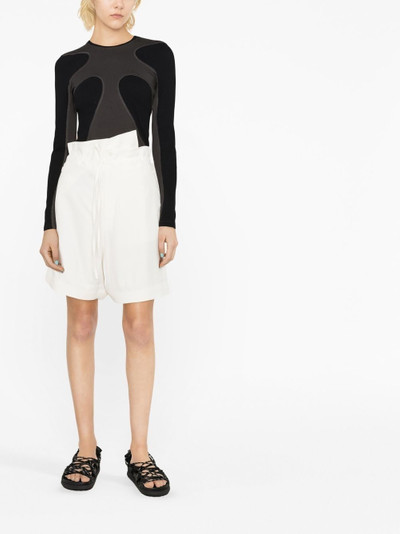 Y-3 high waisted knee-length shorts outlook
