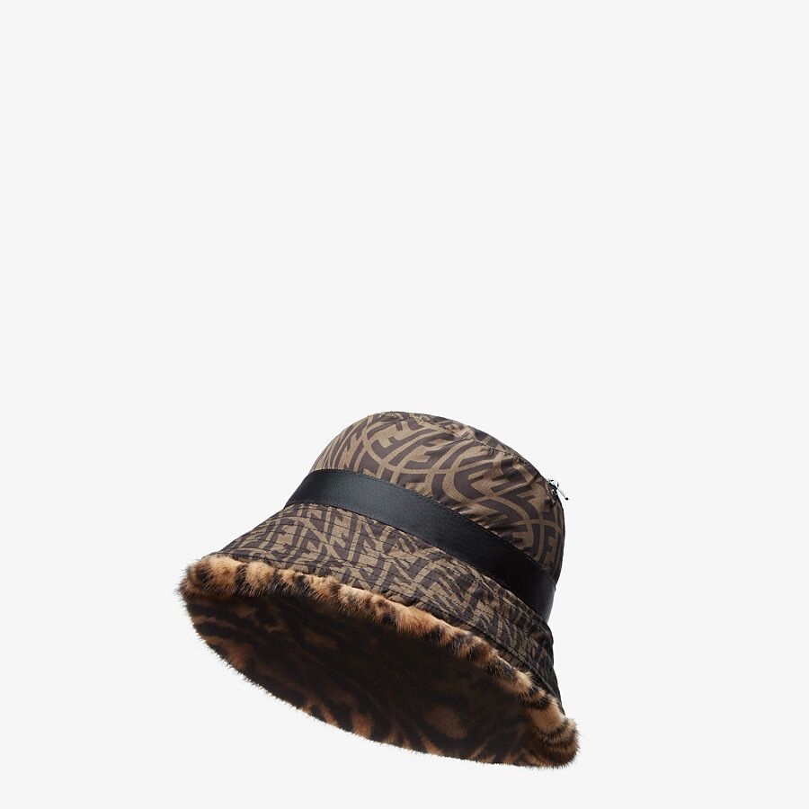 Brown mink hat - 3