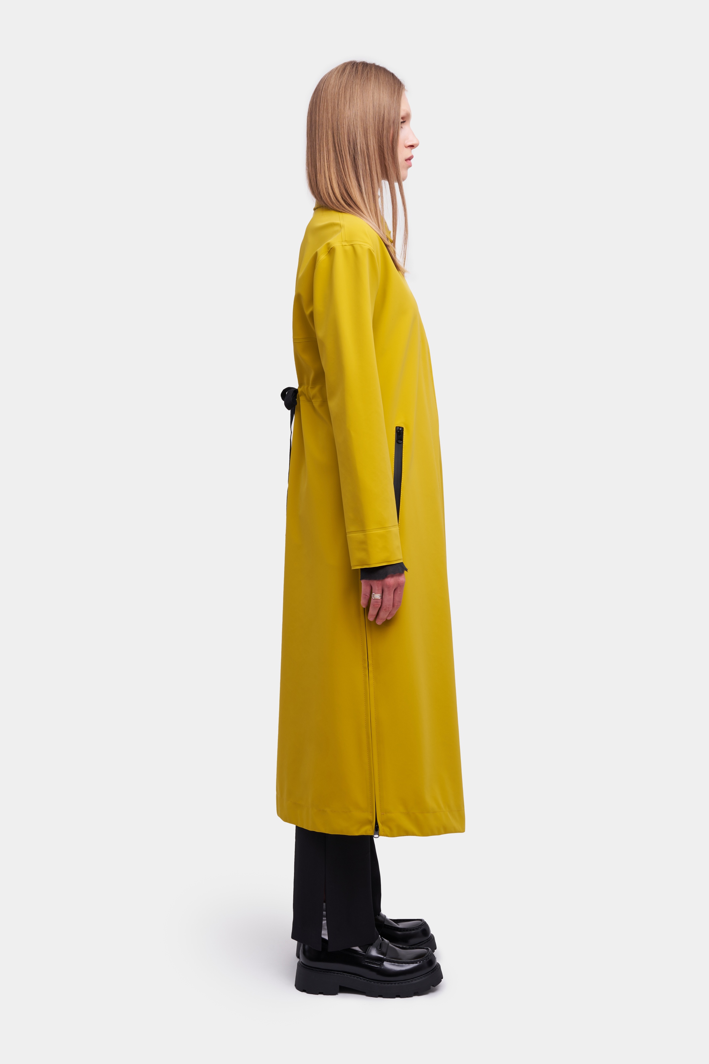 Hornstull Matte Long Raincoat Gold - 3