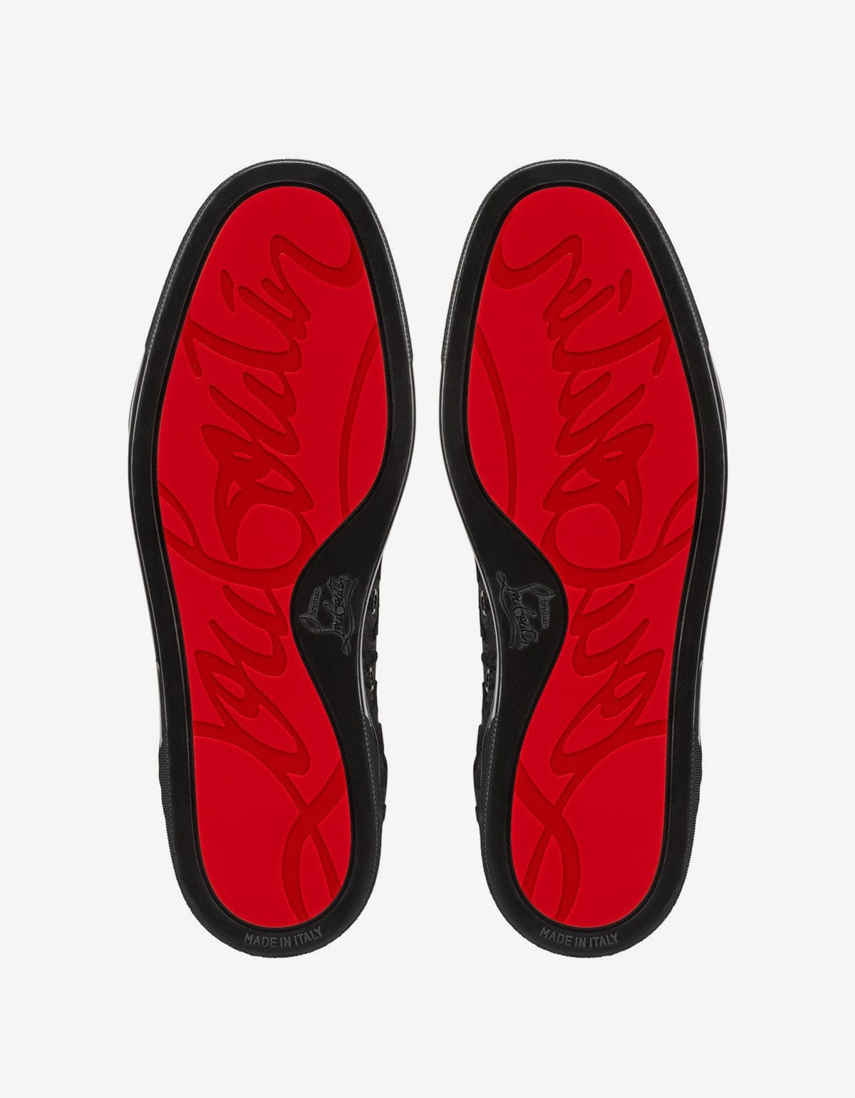 Christian Louboutin Louis Junior Black Velvet Quagga Trainers - 5