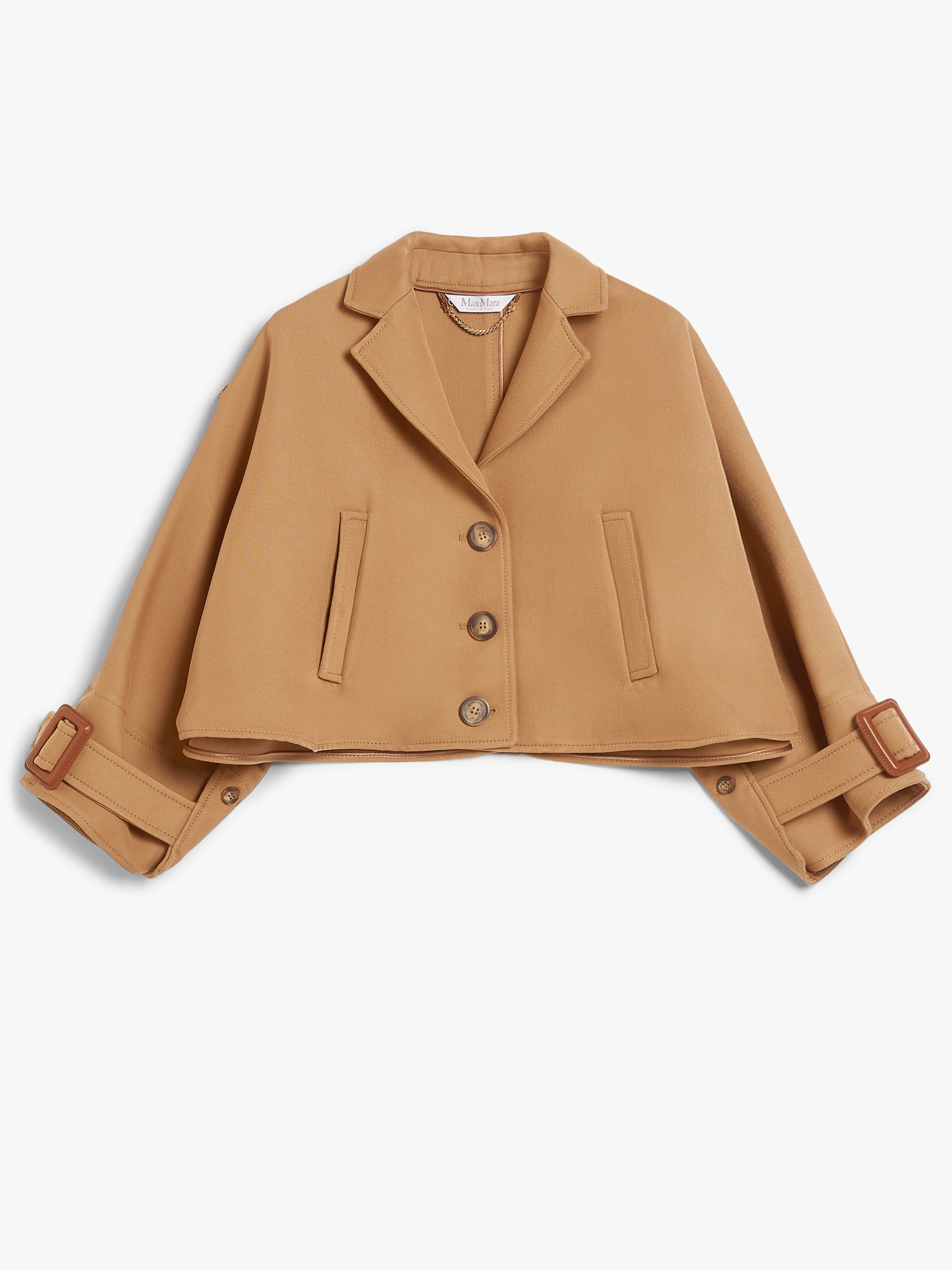 AZZORRE Wool and cotton trench-style cape - 1