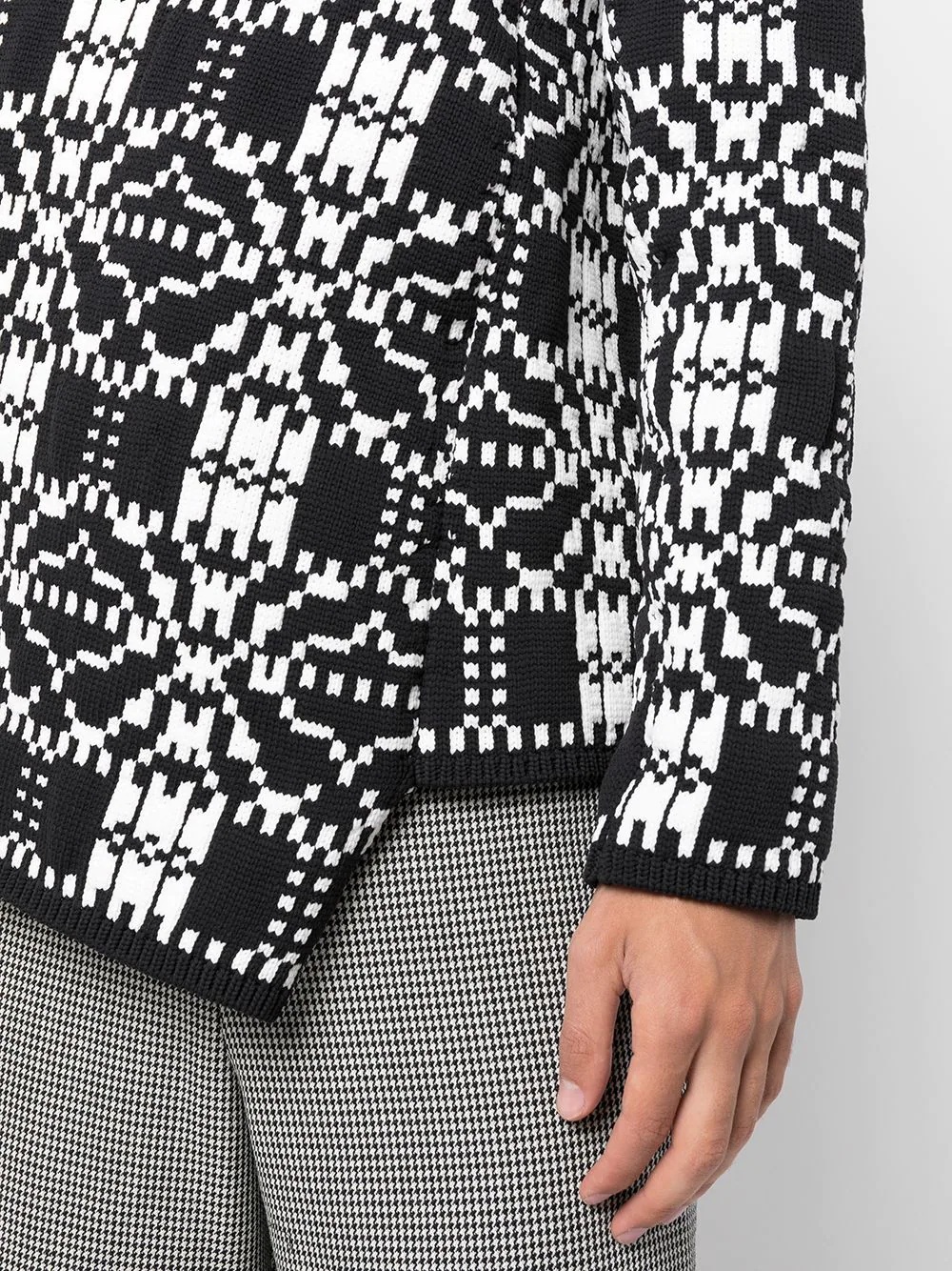 geometric-pattern asymmetric jumper - 5