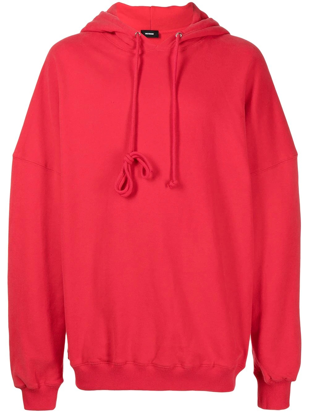 rear-logo oversized hoodie - 1