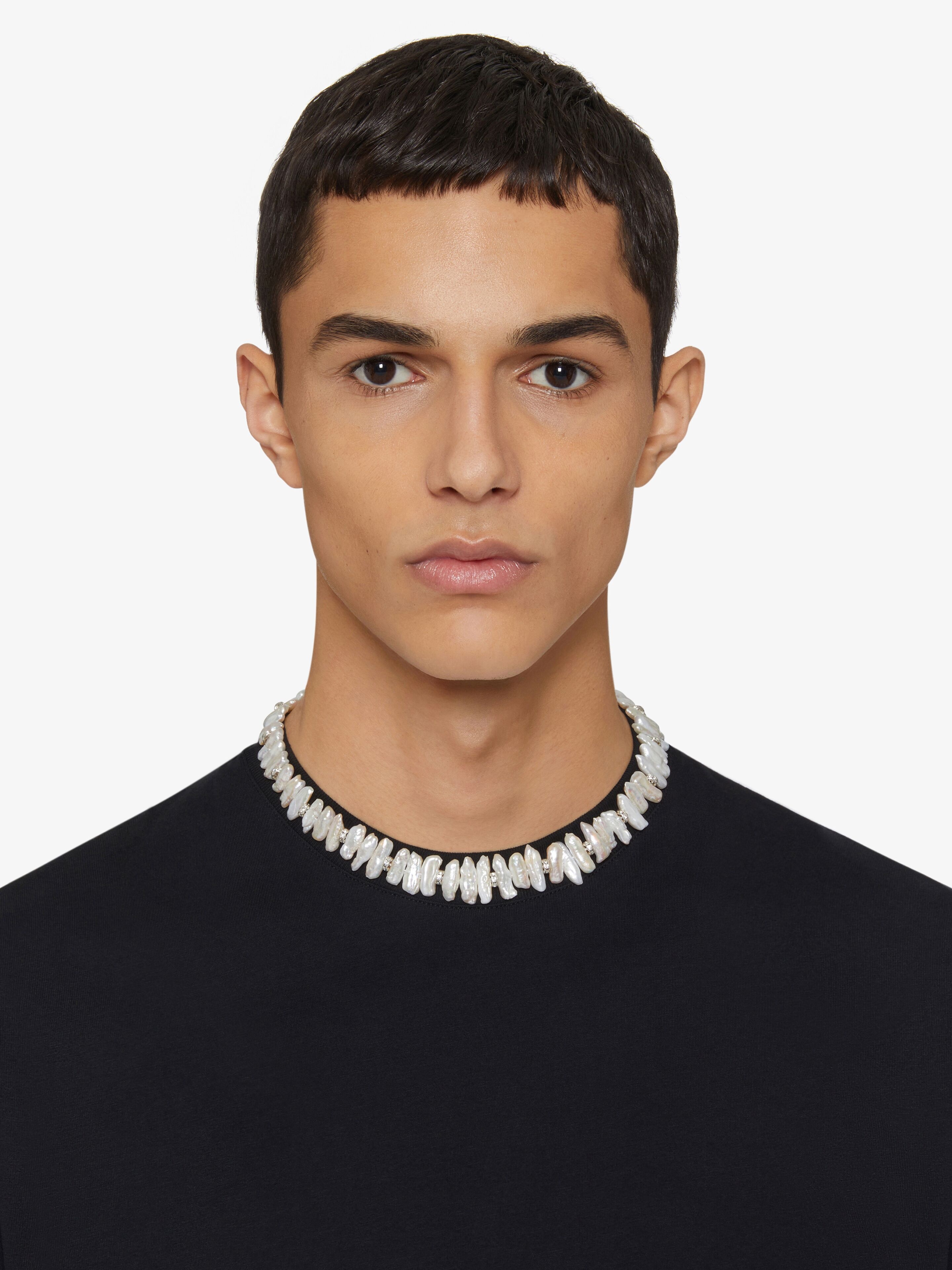 PEARL NECKLACE WITH CRYSTALS - 2