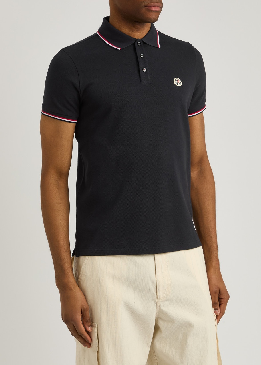 Moncler Logo-appliquéd Piqué Cotton Polo Shirt - 2