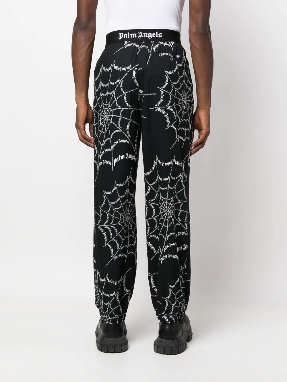 spider web print track pants - 4