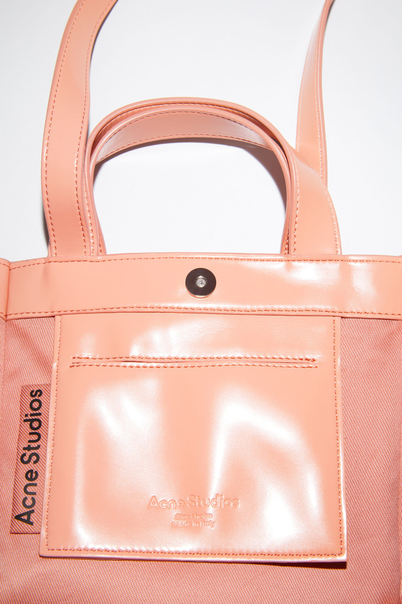 Logo mini shoulder tote bag - Salmon pink 6