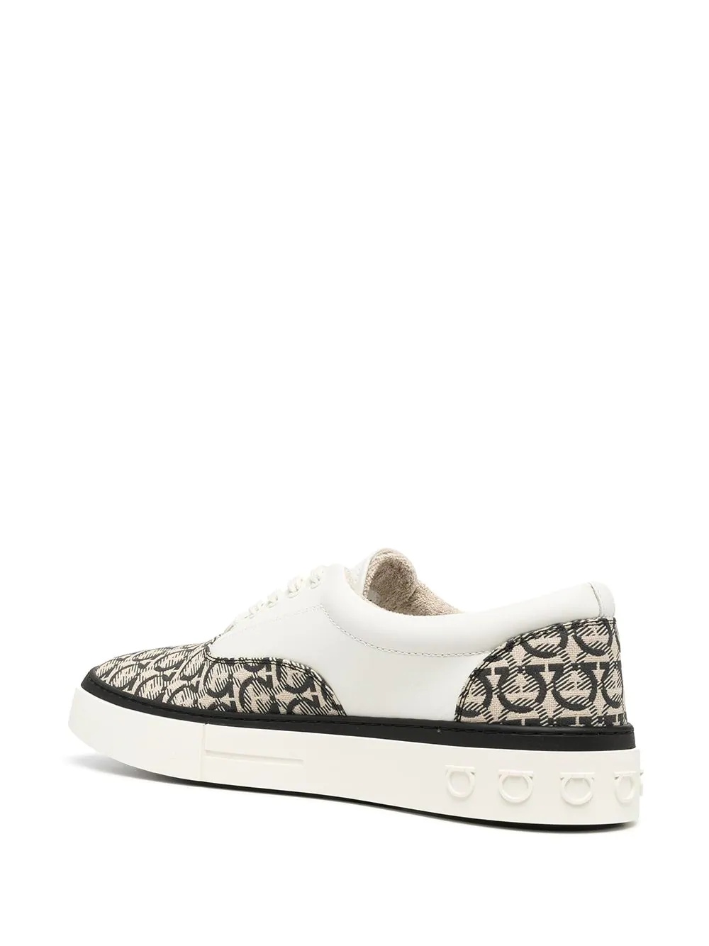 Oxford Gancini-print low-top sneakers - 3