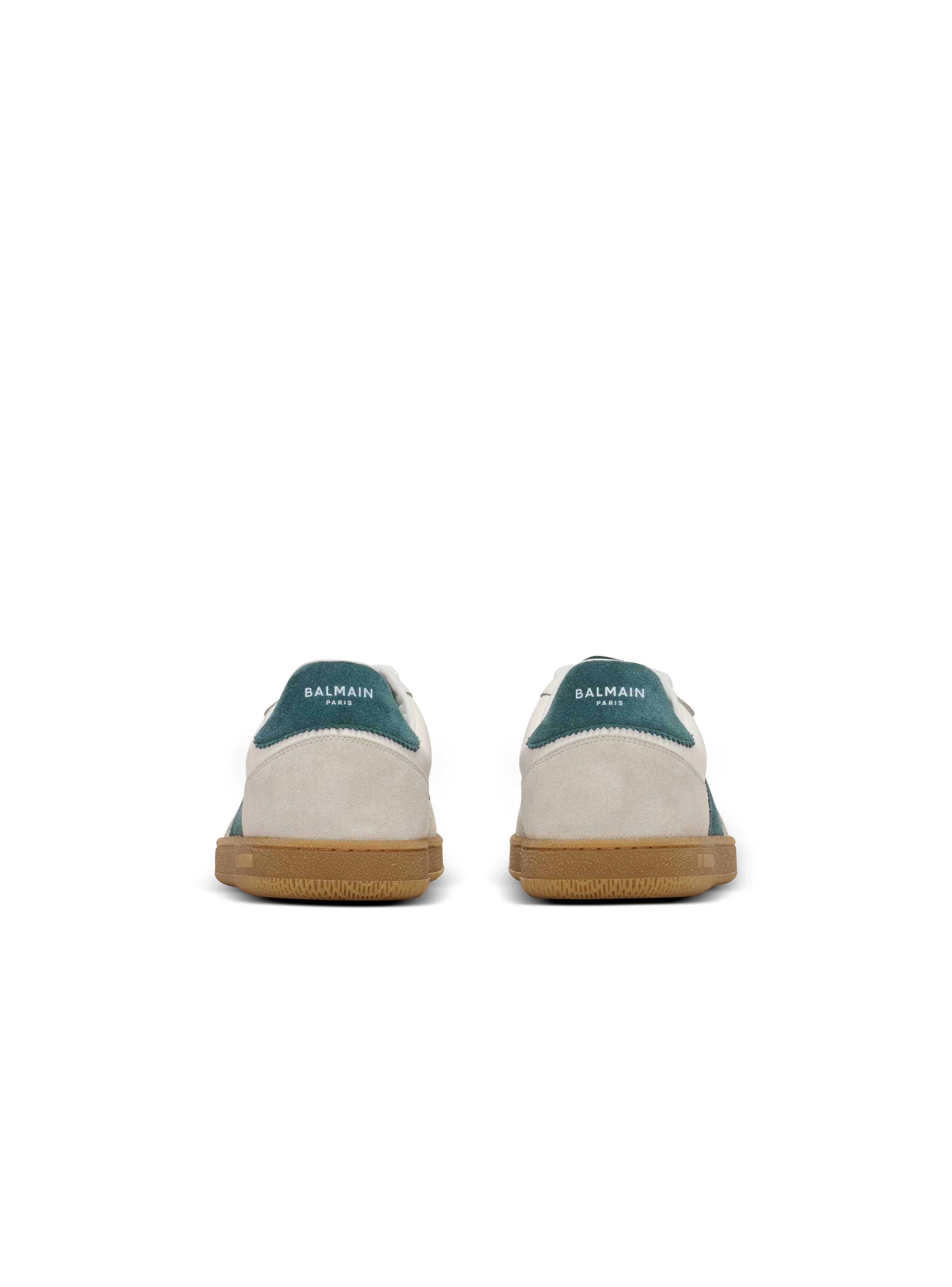 Balmain Swan suede and smooth leather trainers - 5