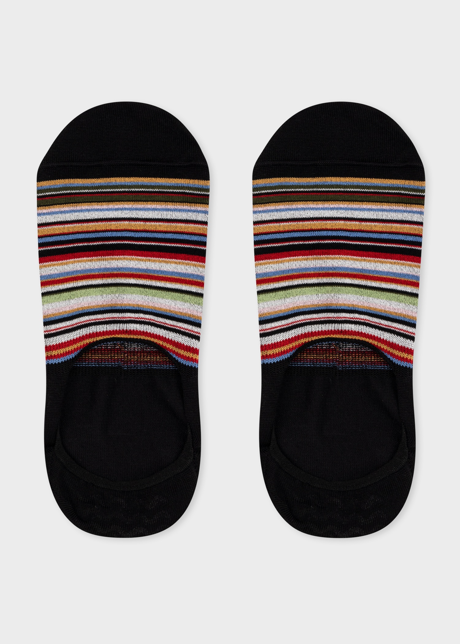 Black, Navy & White 'Signature Stripe' Loafer Socks Three Pack - 4
