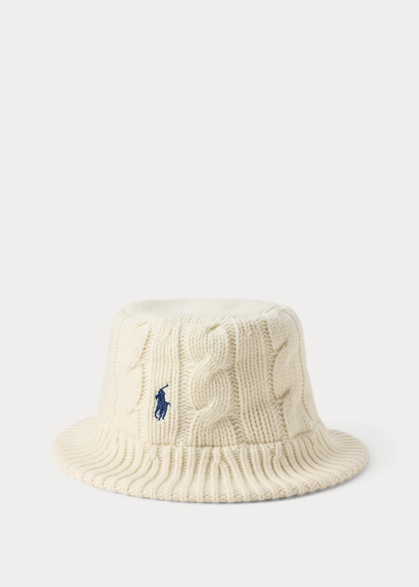 Cable-Knit Wool-Blend Bucket Hat - 1