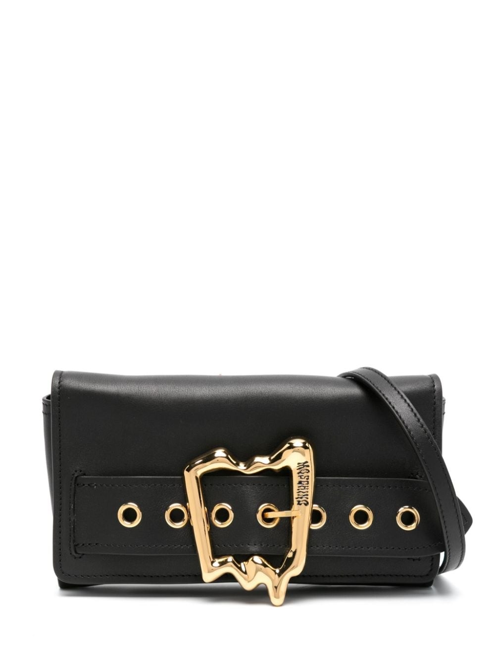 Morphed-buckle leather crossbody bag - 2
