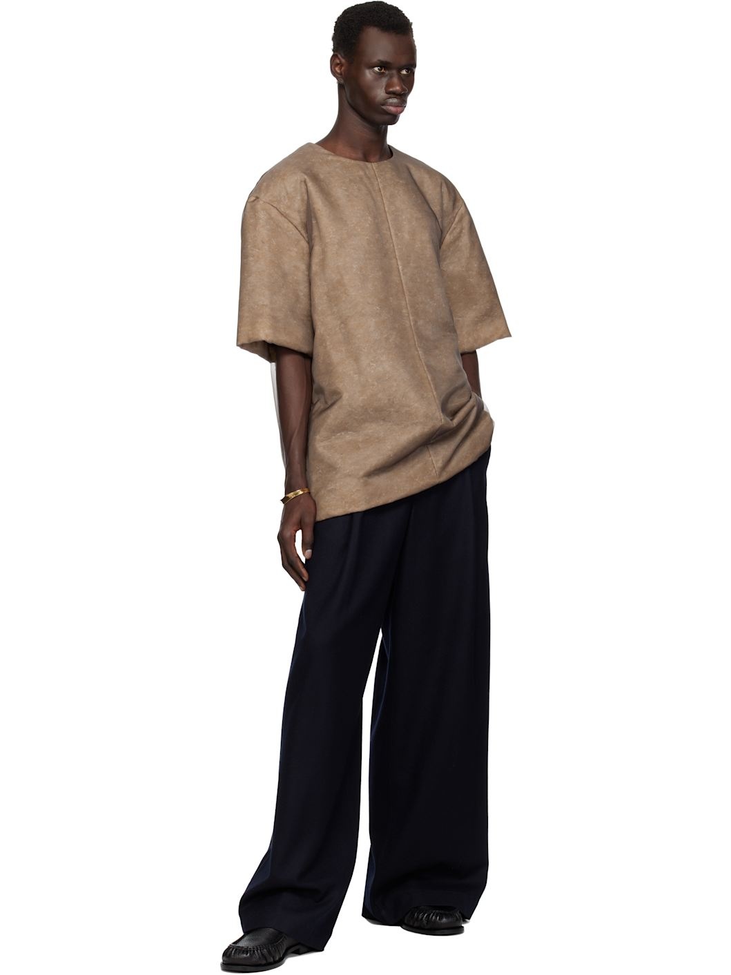 Brown Padded T-shirt - 4