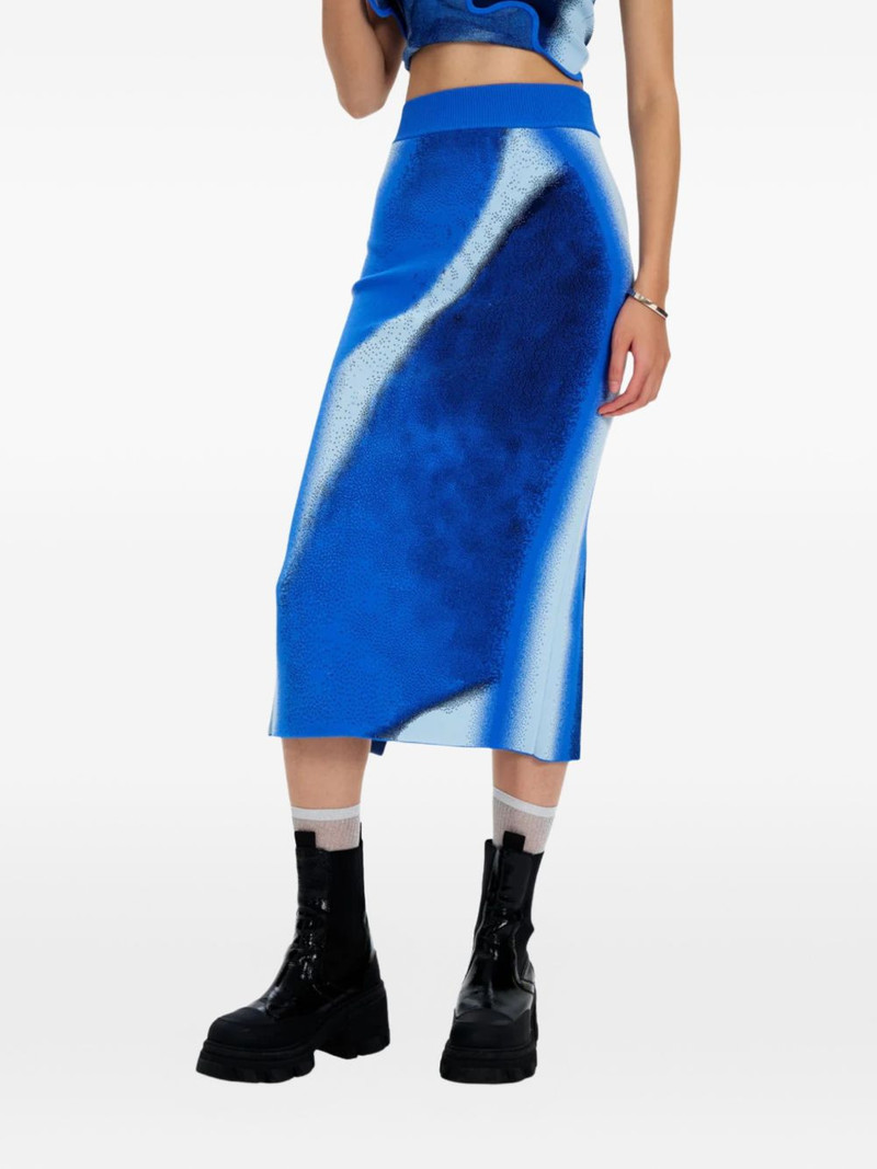 elastic-waistband midi skirt 5