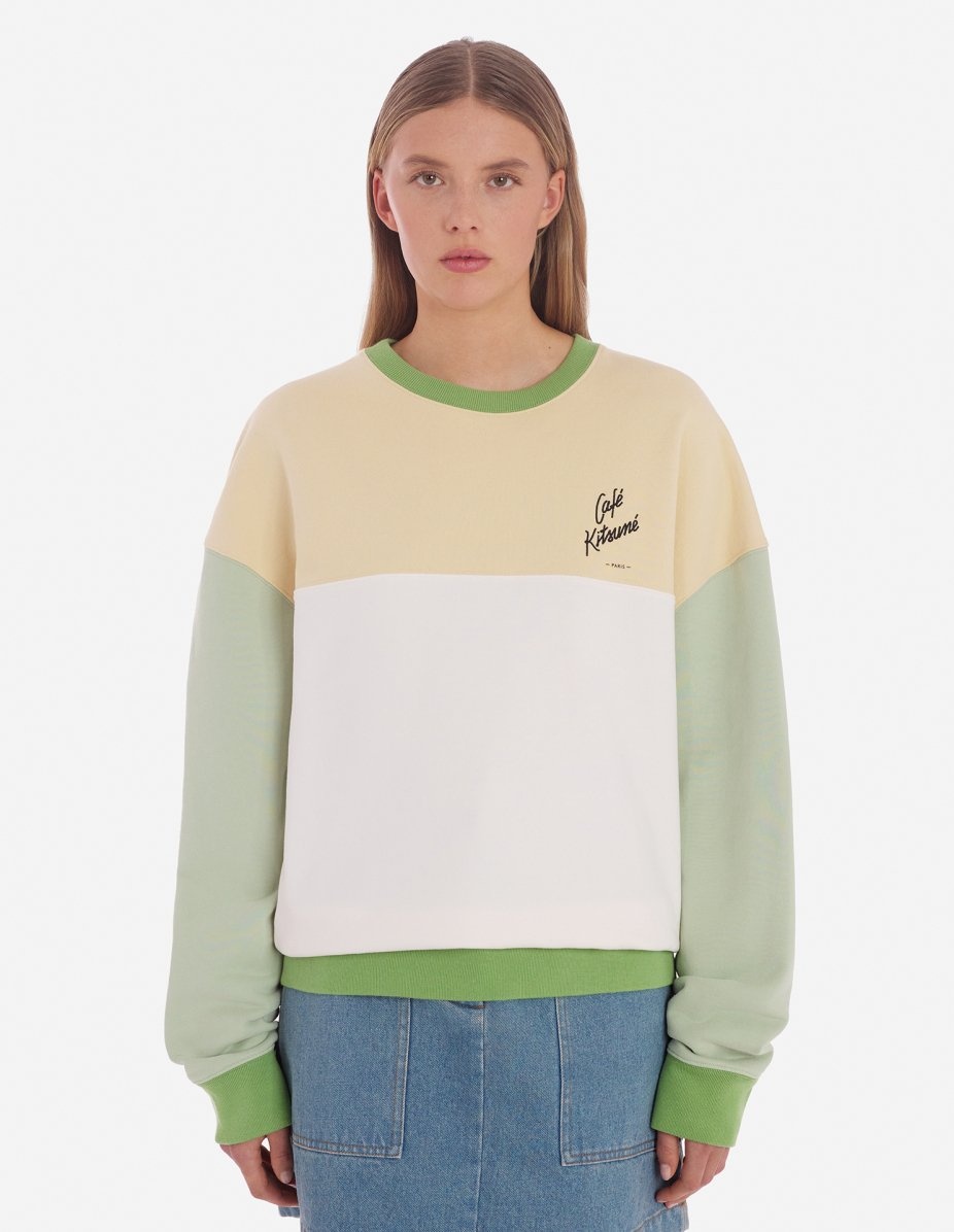 CAFE KITSUNE COLORBLOCK RELAX SWEATSHIRT - 5