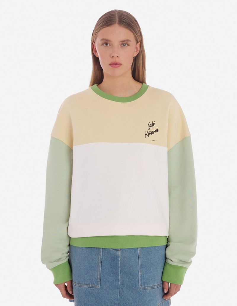 CAFE KITSUNE COLORBLOCK RELAX SWEATSHIRT 5