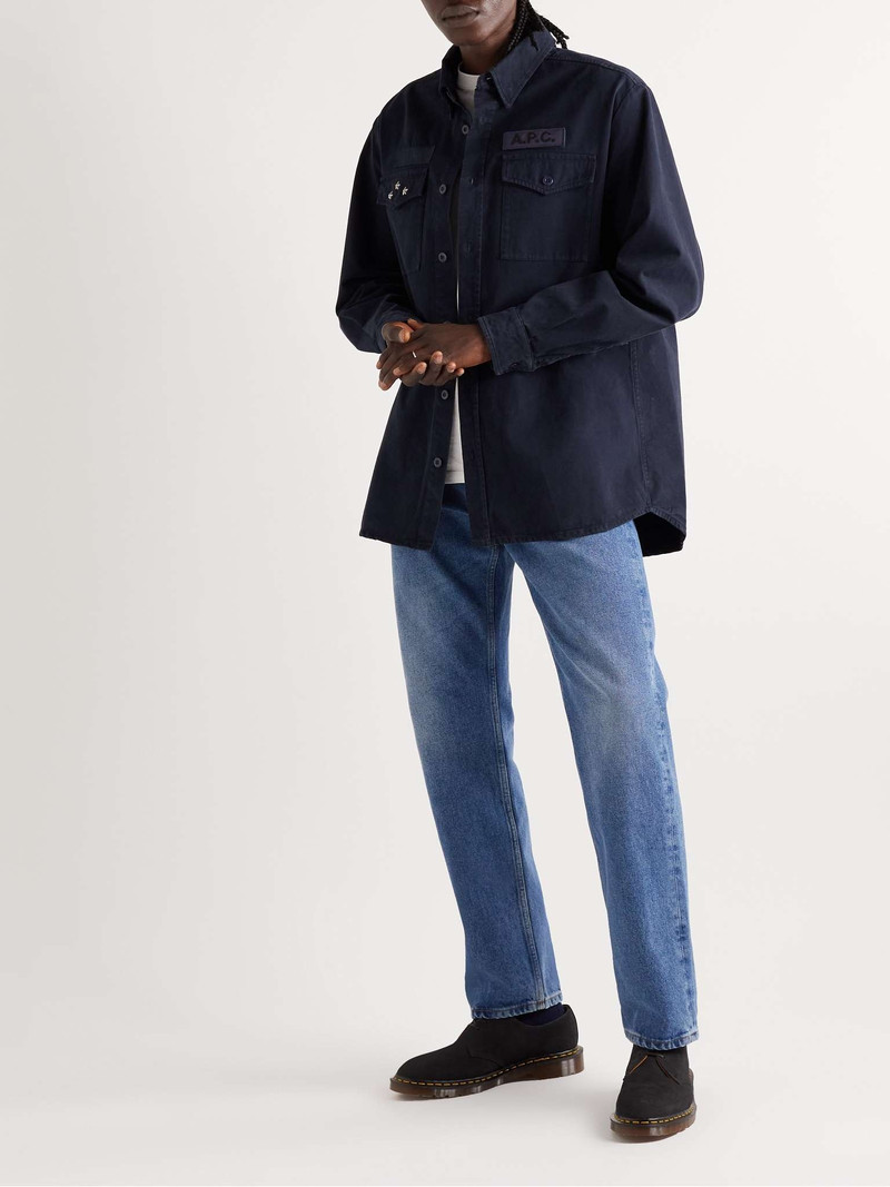 A.P.C. Embellished Cotton-Twill Overshirt outlook