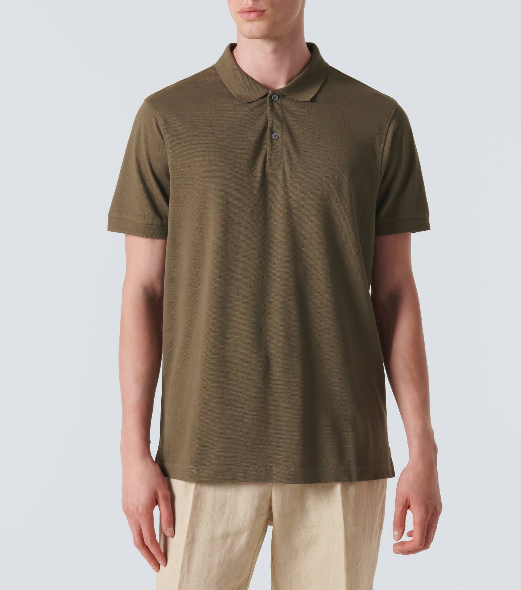 Cotton piqué polo shirt - 3