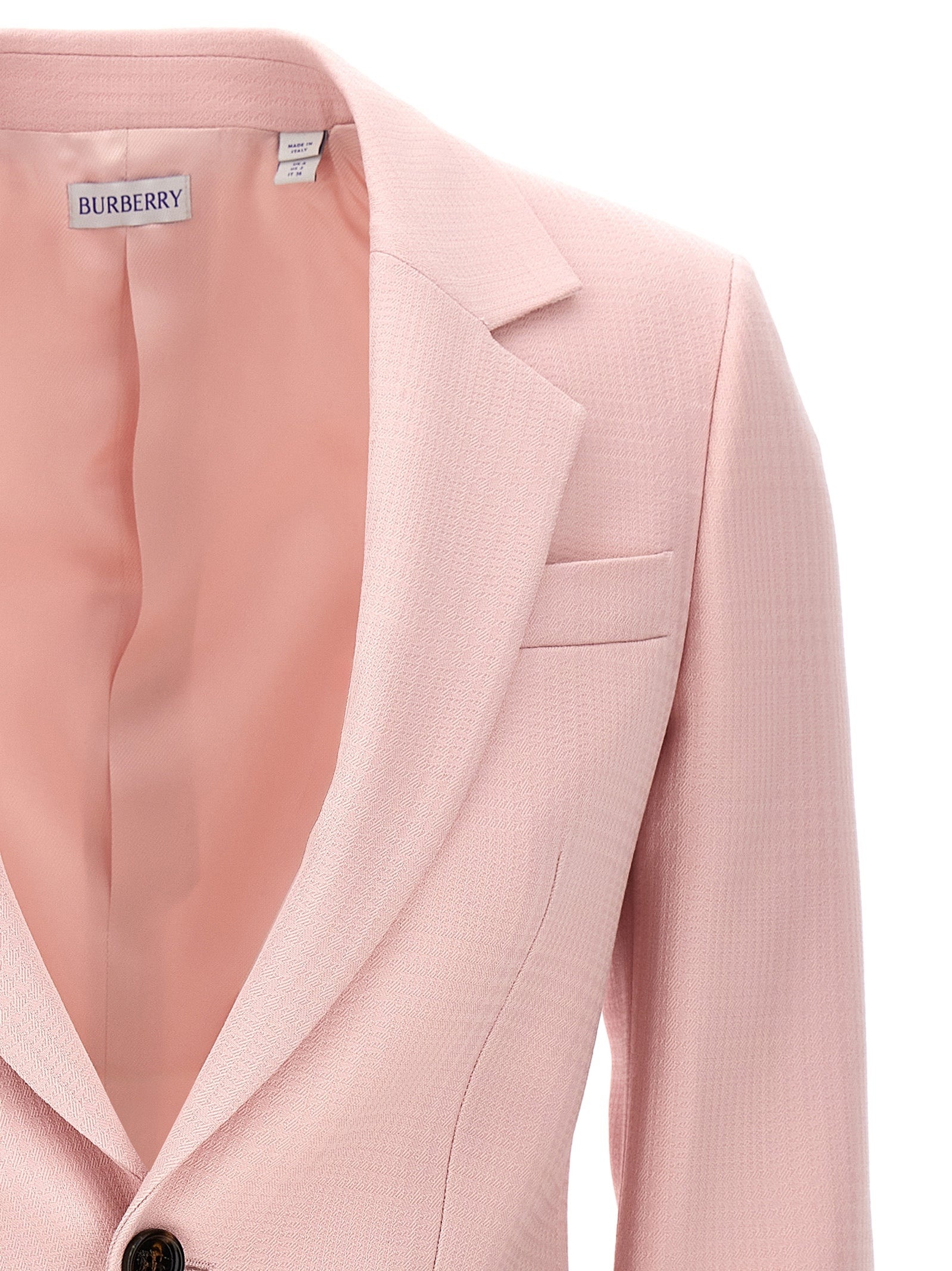 Single-Breasted Tailored Blazer Blazer And Suits Pink - 3