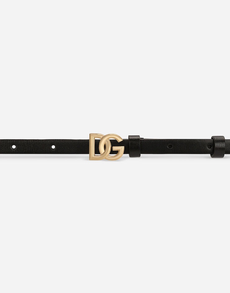 Calfskin belt with DG logo - 3