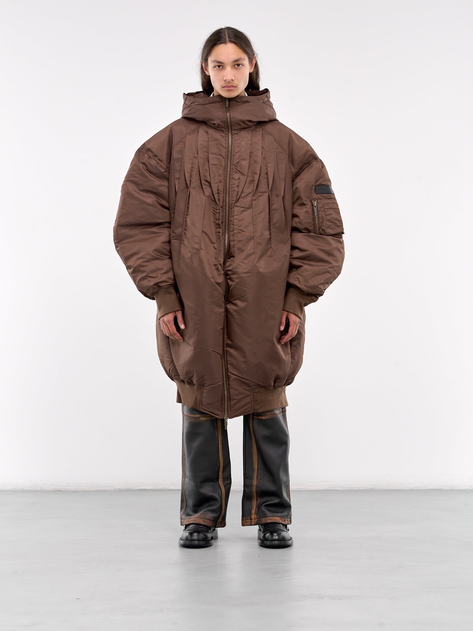 Folding Nylon Down Coat - 1