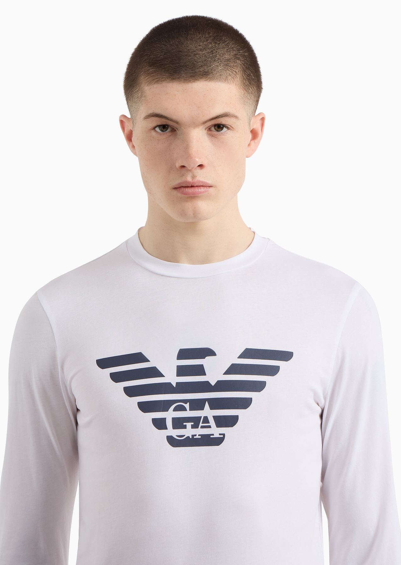 Pima-jersey jumper with printed logo - 5