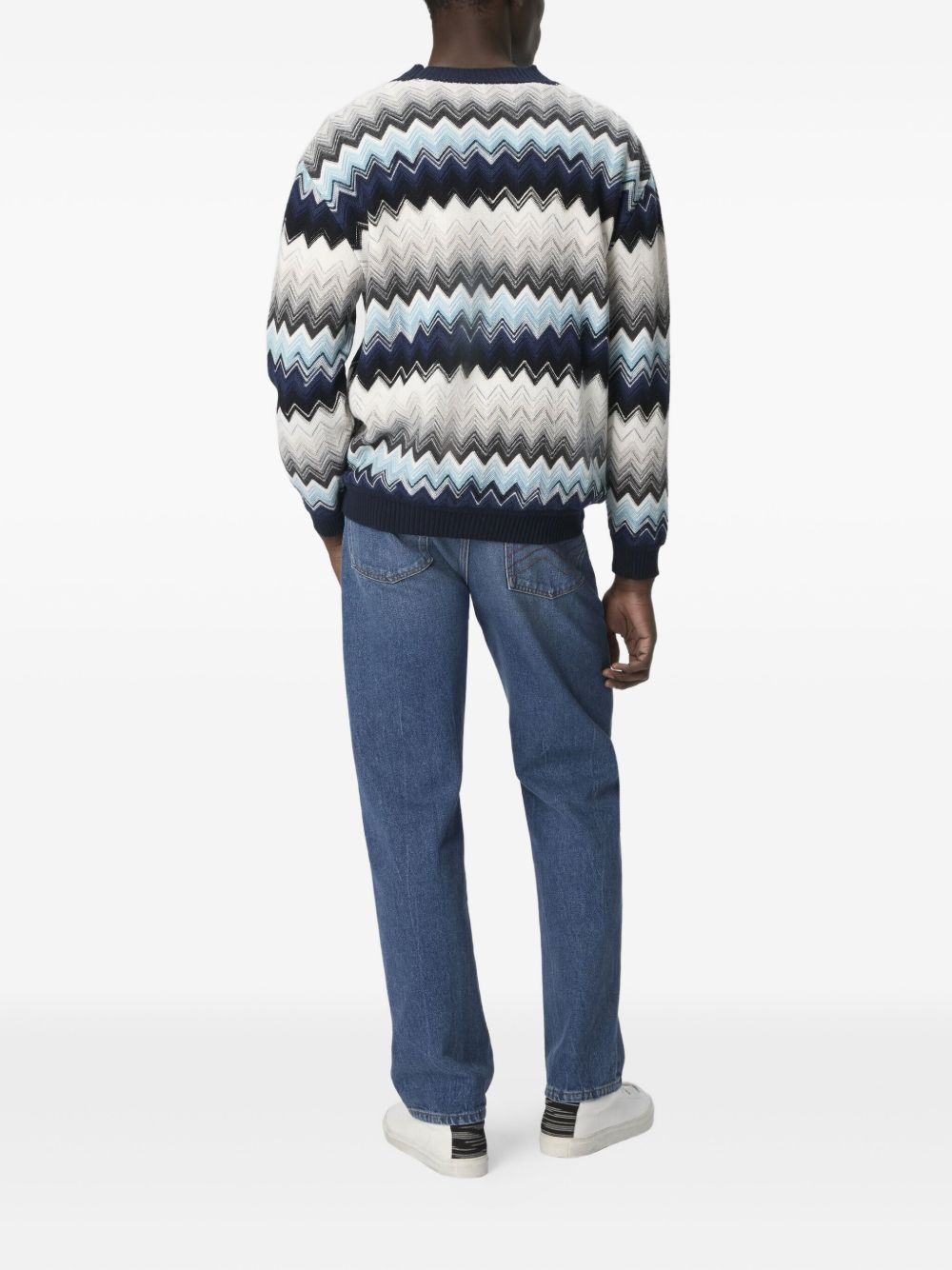 chevron-pattern cardigan - 3