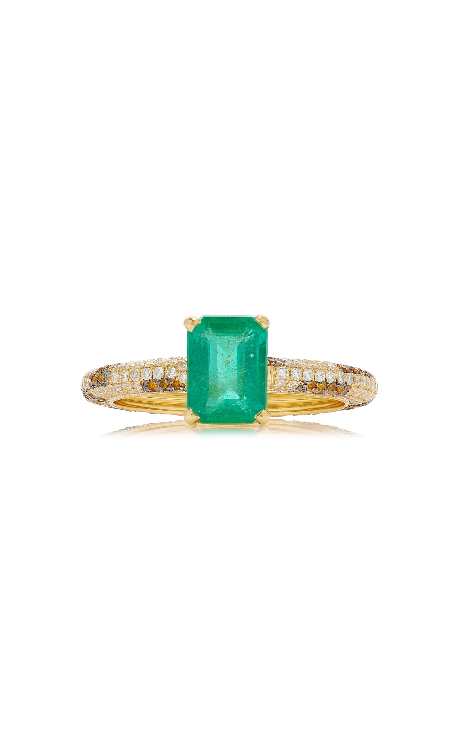 Leopard 18K Yellow Gold Emerald Ring - 1