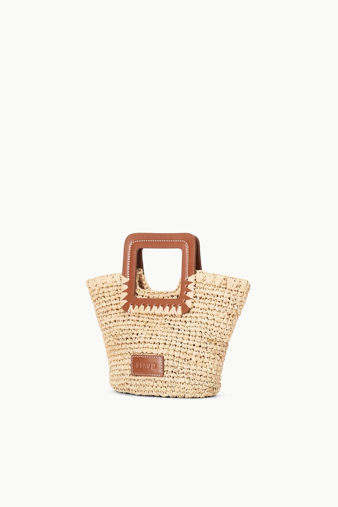 STAUD SHIRLEY MINI BUCKET BAG NATURAL TAN - 3