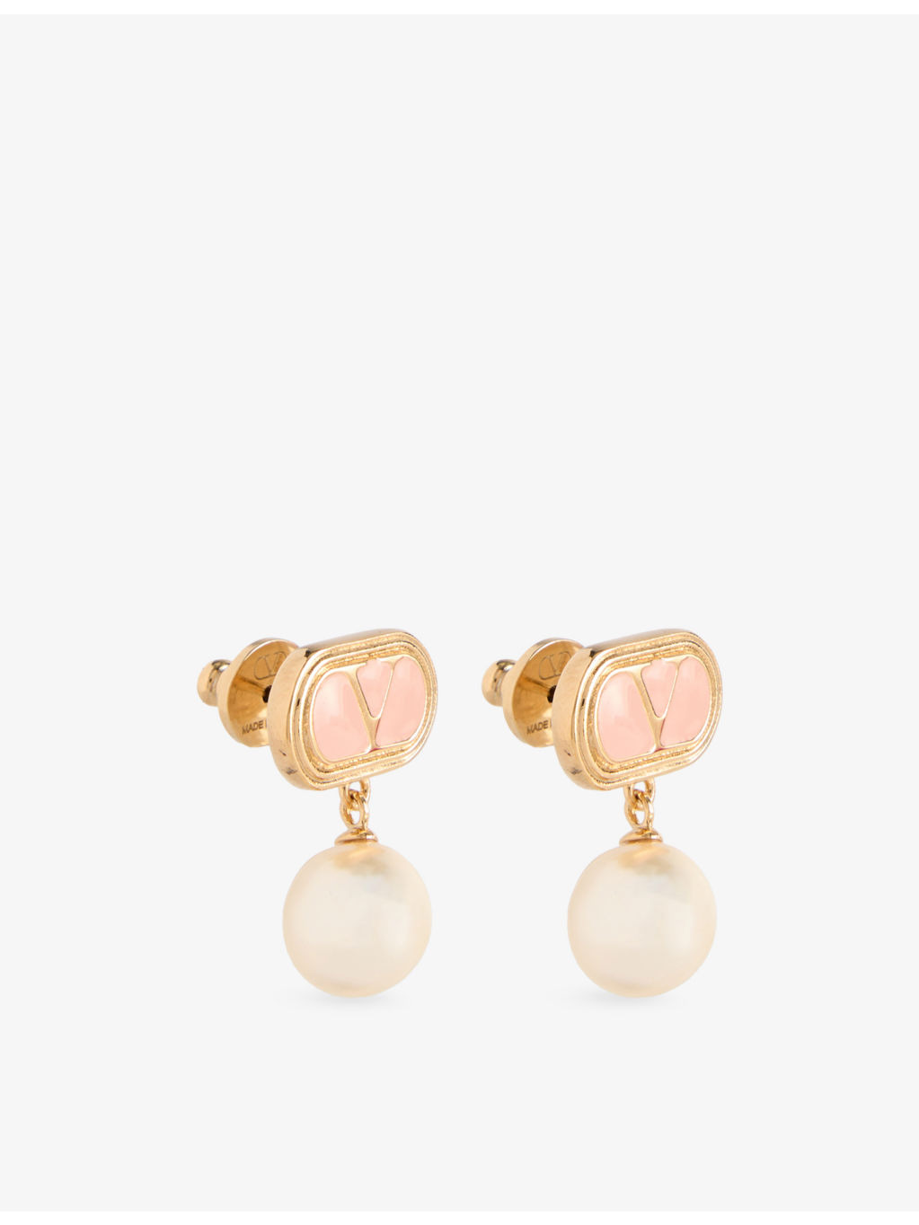 Ovalette Metal And Swarovski Pearl Earrings - 3