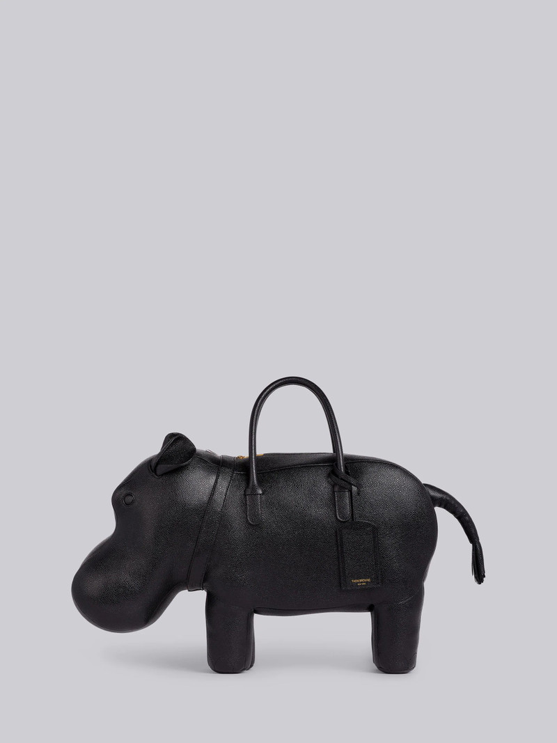 Black Pebbled Calfskin Hippo Bag 1