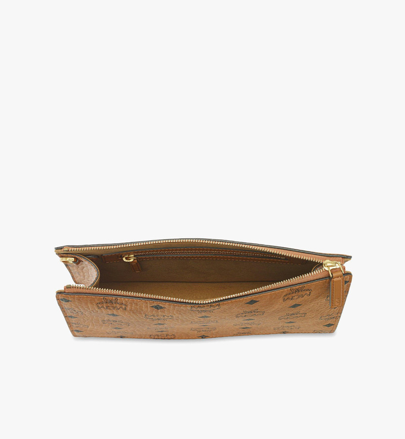 Wristlet Standing Pouch w/ Chain Strap in Visetos 4